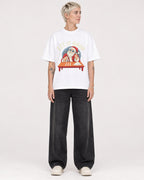 Mockup Boxy Heavyweight Tee White female full-body 48