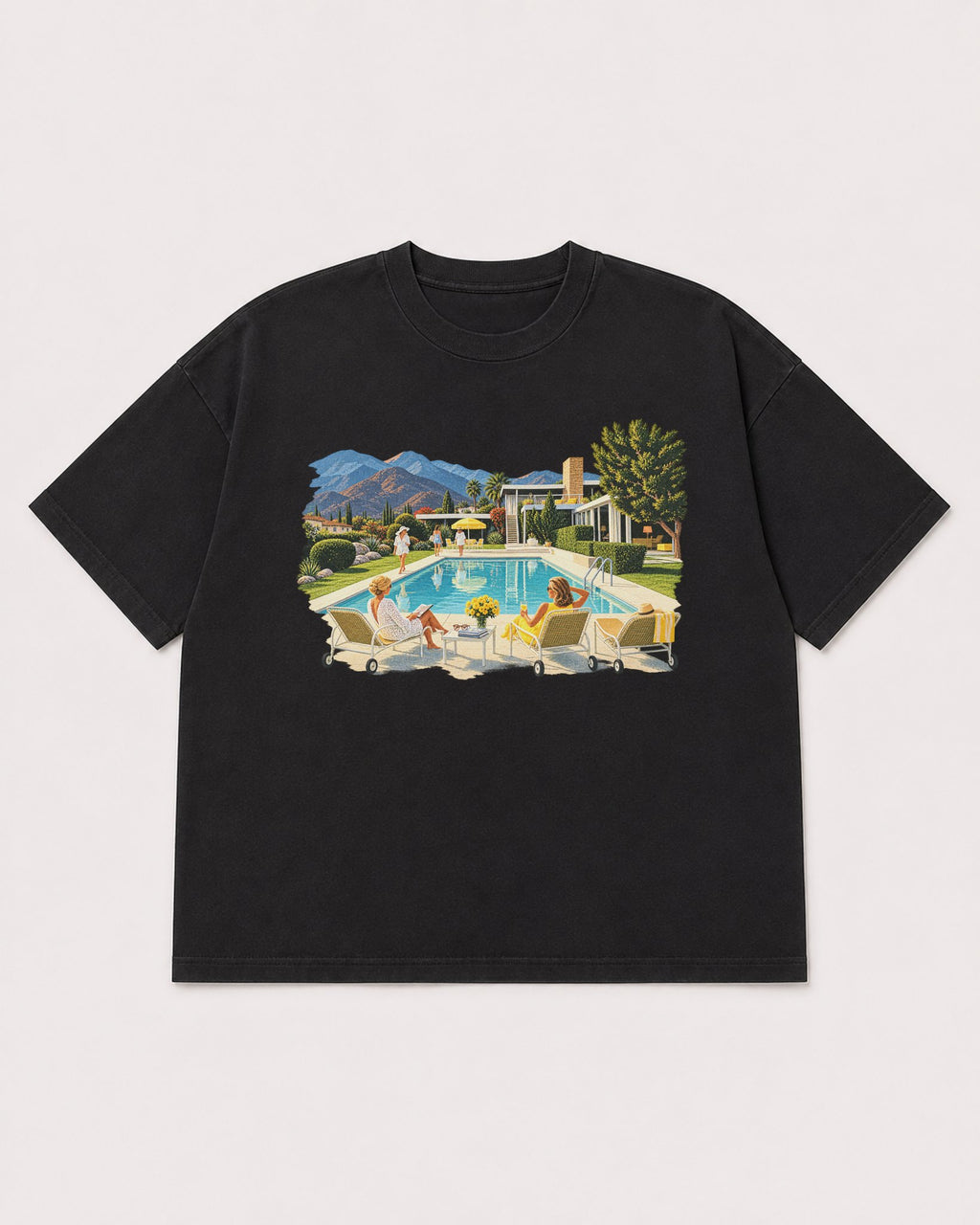 Mockup Boxy Heavyweight Tee Black product