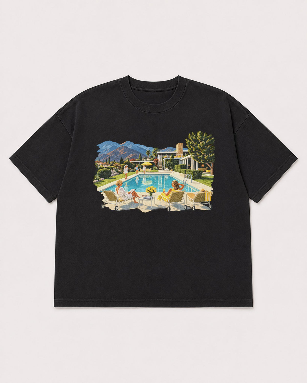 Mockup Boxy Heavyweight Tee Black product