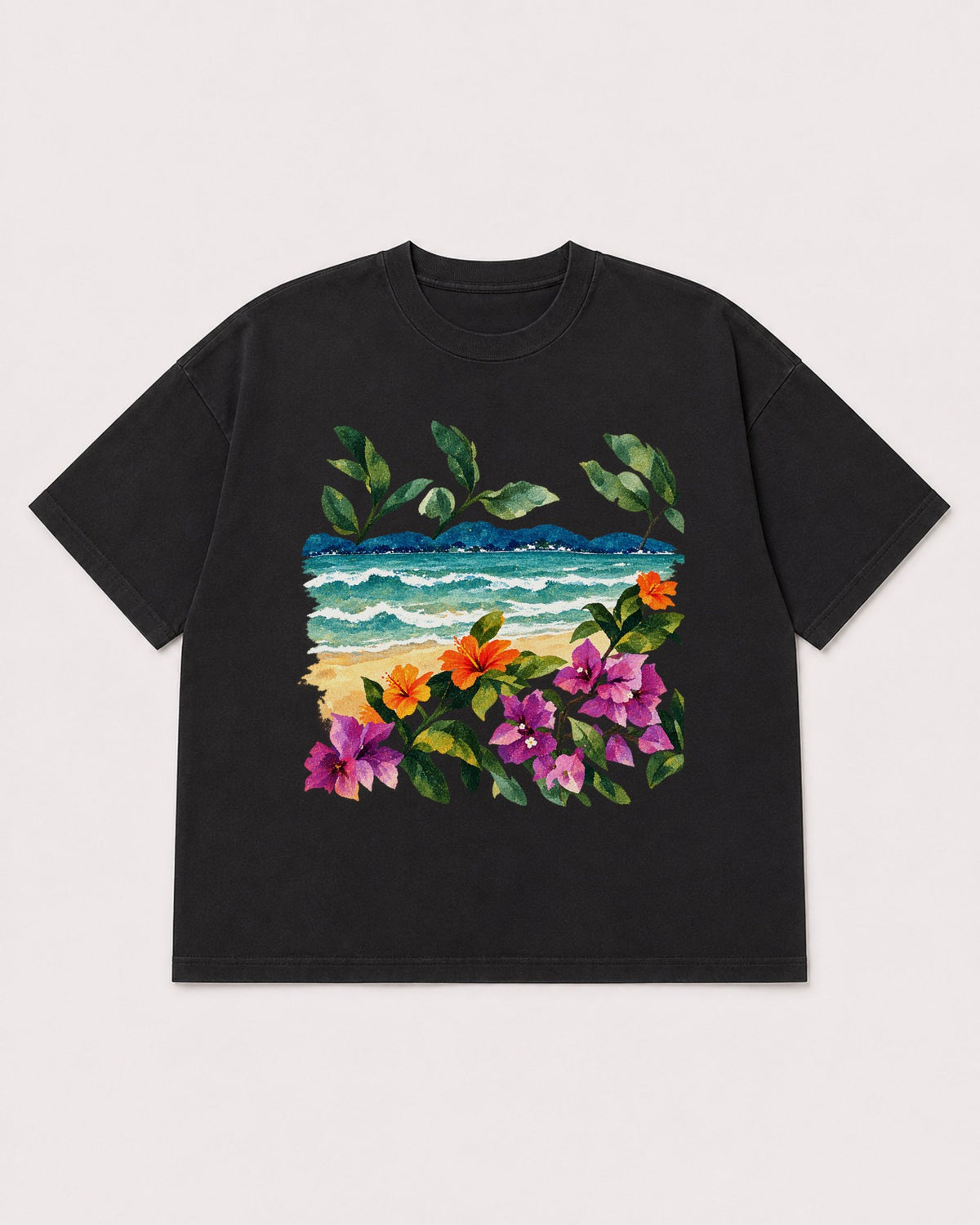 Mockup Boxy Heavyweight Tee Black product