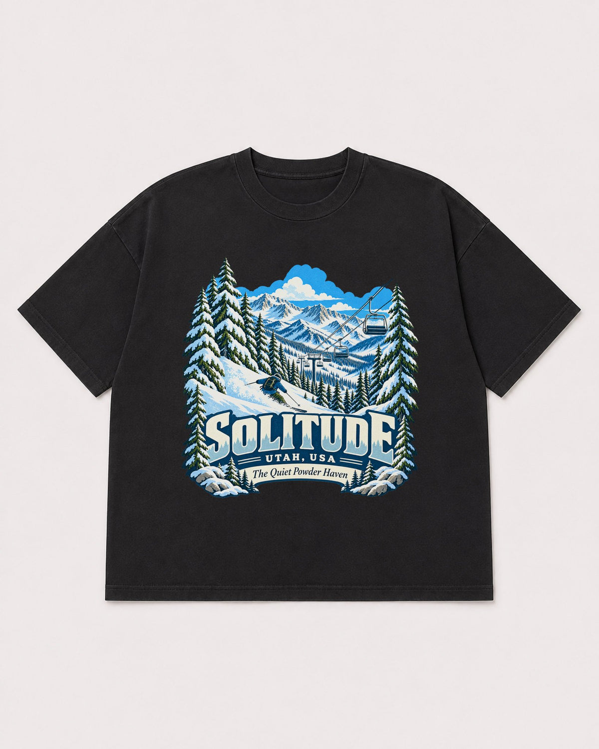Mockup Boxy Heavyweight Tee Black product