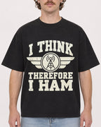 Mockup Boxy Heavyweight Tee Black male close-up 09