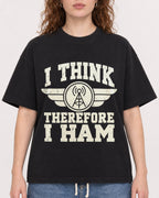 Mockup Boxy Heavyweight Tee Black female close-up 09