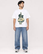 Mockup Boxy Heavyweight Tee White male full-body 02