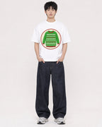 Mockup Boxy Heavyweight Tee White male full-body 01