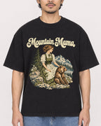 Mockup Boxy Heavyweight Tee Black male close-up 02