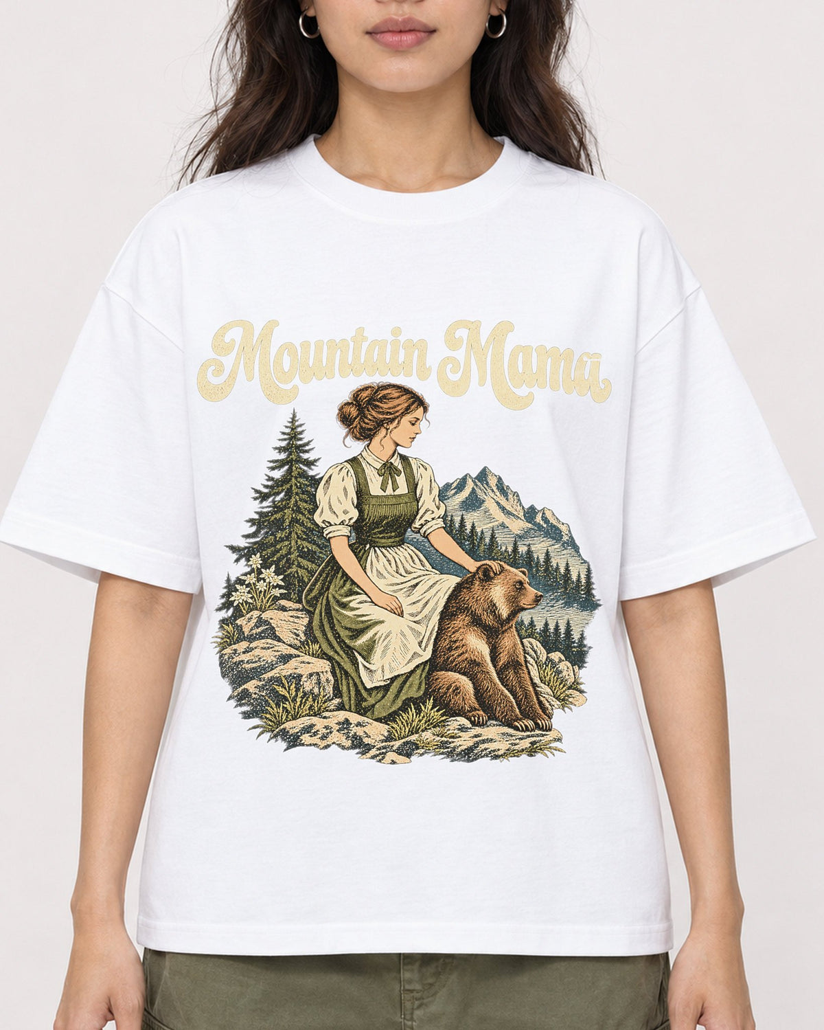 Mockup Boxy Heavyweight Tee White female close-up 02