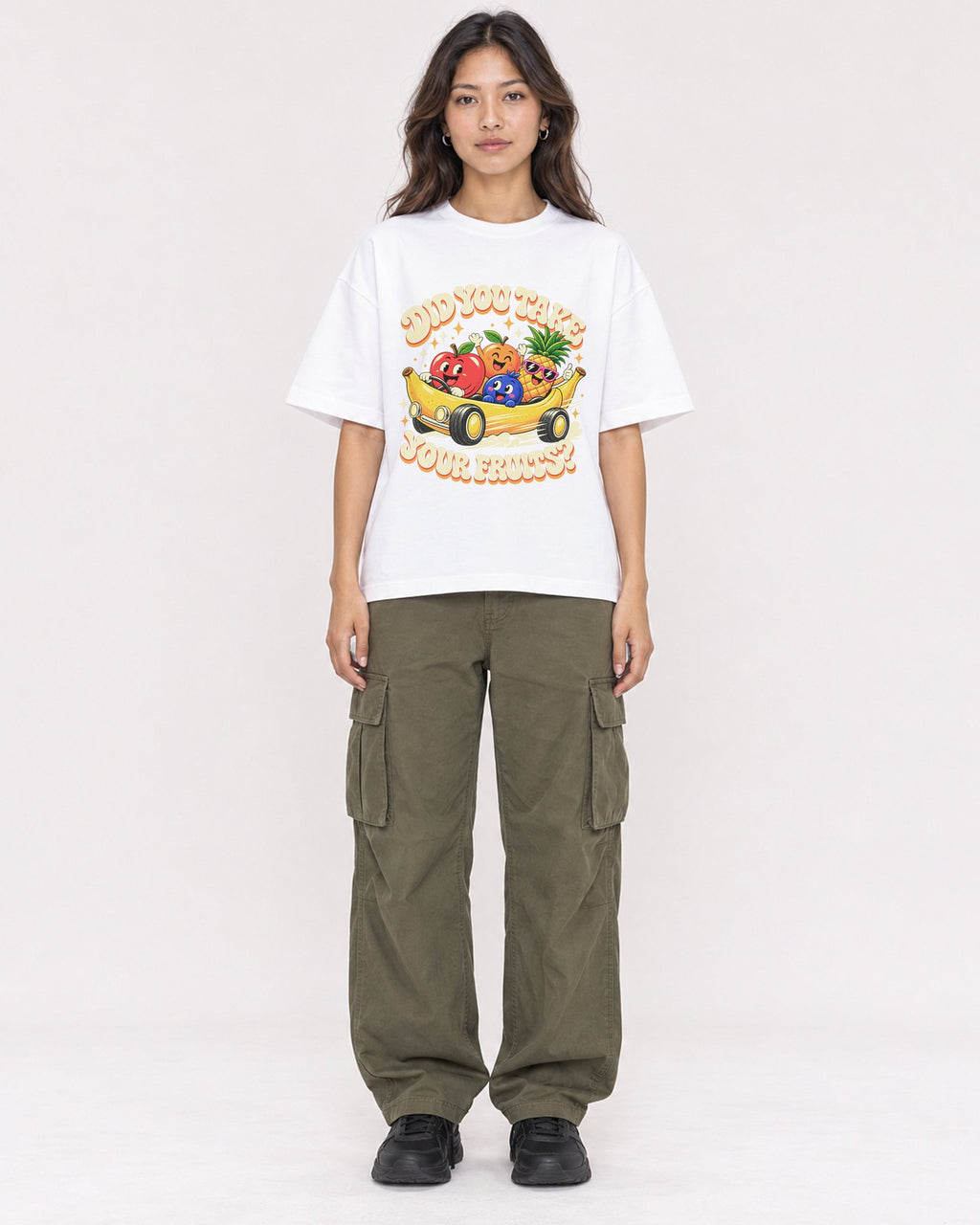 Mockup Boxy Heavyweight Tee White female full-body 02