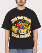 Mockup Boxy Heavyweight Tee Black male close-up 02