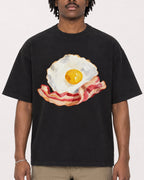Mockup Boxy Heavyweight Tee Black male close-up 04