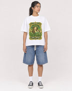 Mockup Boxy Heavyweight Tee White female full-body 16