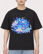Mockup Boxy Heavyweight Tee Black male close-up 01