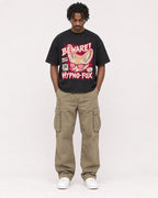 Mockup Boxy Heavyweight Tee Black male full-body 04
