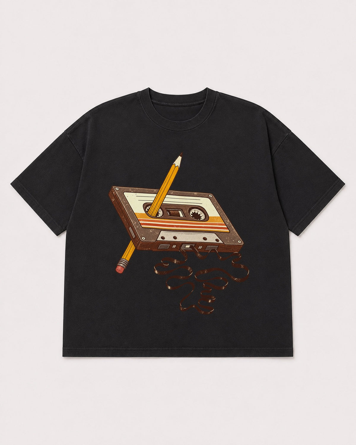 Mockup Boxy Heavyweight Tee Black product