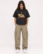 Mockup Boxy Heavyweight Tee Black female full-body 06