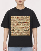 Mockup Boxy Heavyweight Tee Black male close-up 01