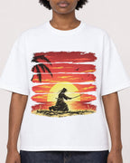 Mockup Boxy Heavyweight Tee White female close-up 14