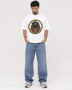 Mockup Boxy Heavyweight Tee White male full-body 07