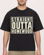 Mockup Boxy Heavyweight Tee Black male close-up 08