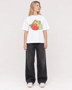 Mockup Boxy Heavyweight Tee White female full-body 08