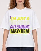 Mockup Boxy Heavyweight Tee White female close-up 09
