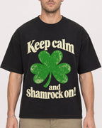 Mockup Boxy Heavyweight Tee Black male close-up 08