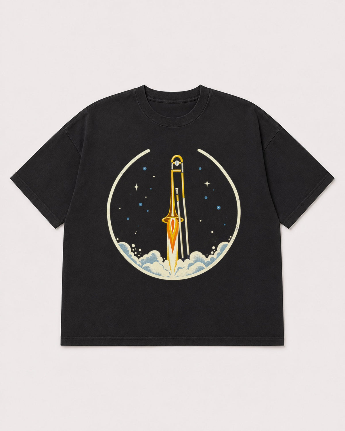 Mockup Boxy Heavyweight Tee Black product