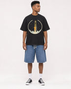Mockup Boxy Heavyweight Tee Black male full-body 15