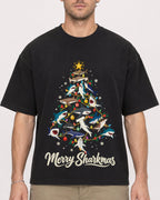 Mockup Boxy Heavyweight Tee Black male close-up 08