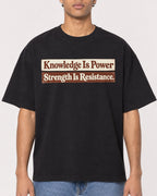 Mockup Boxy Heavyweight Tee Black male close-up 10