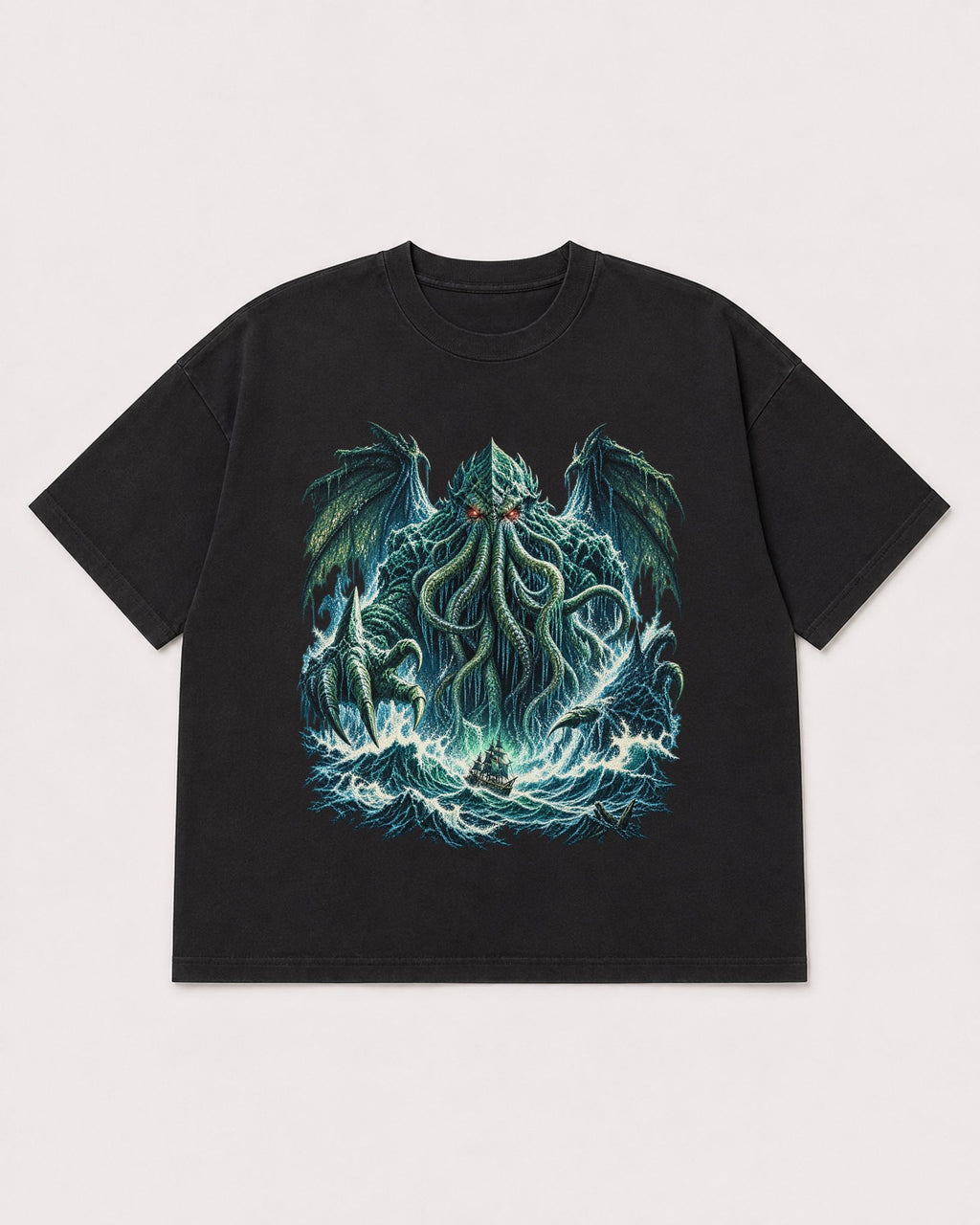 Mockup Boxy Heavyweight Tee Black product
