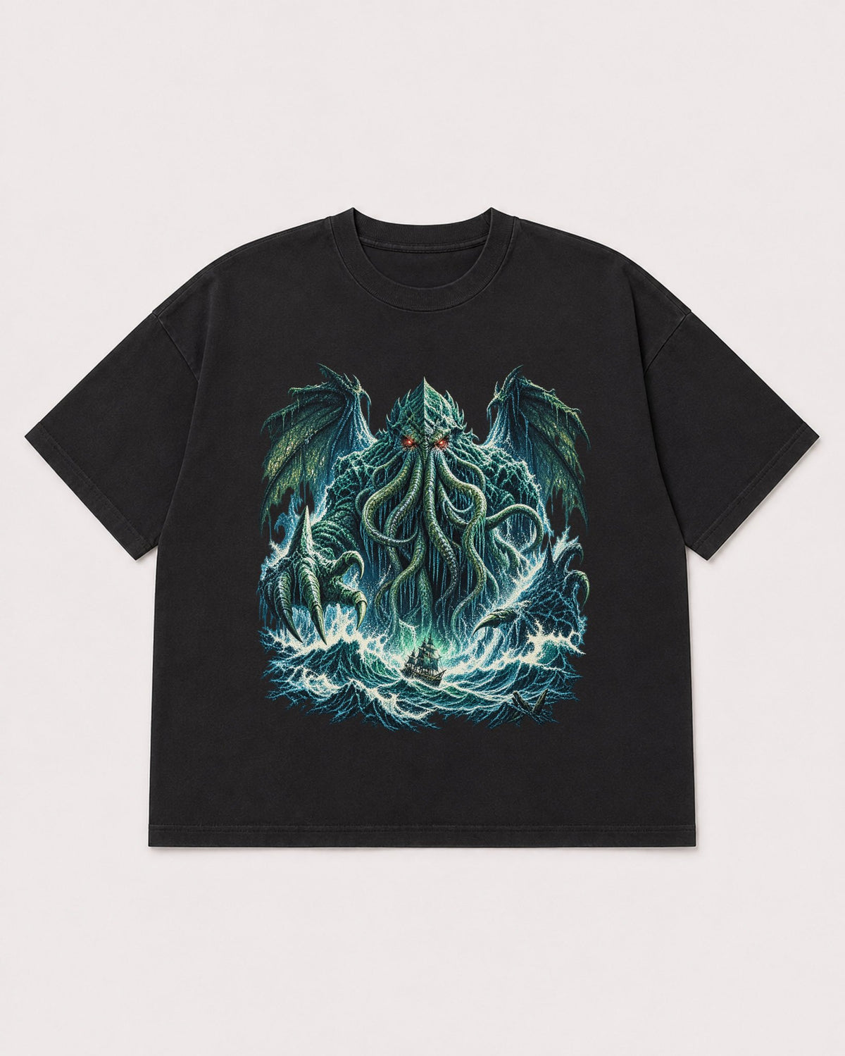 Mockup Boxy Heavyweight Tee Black product