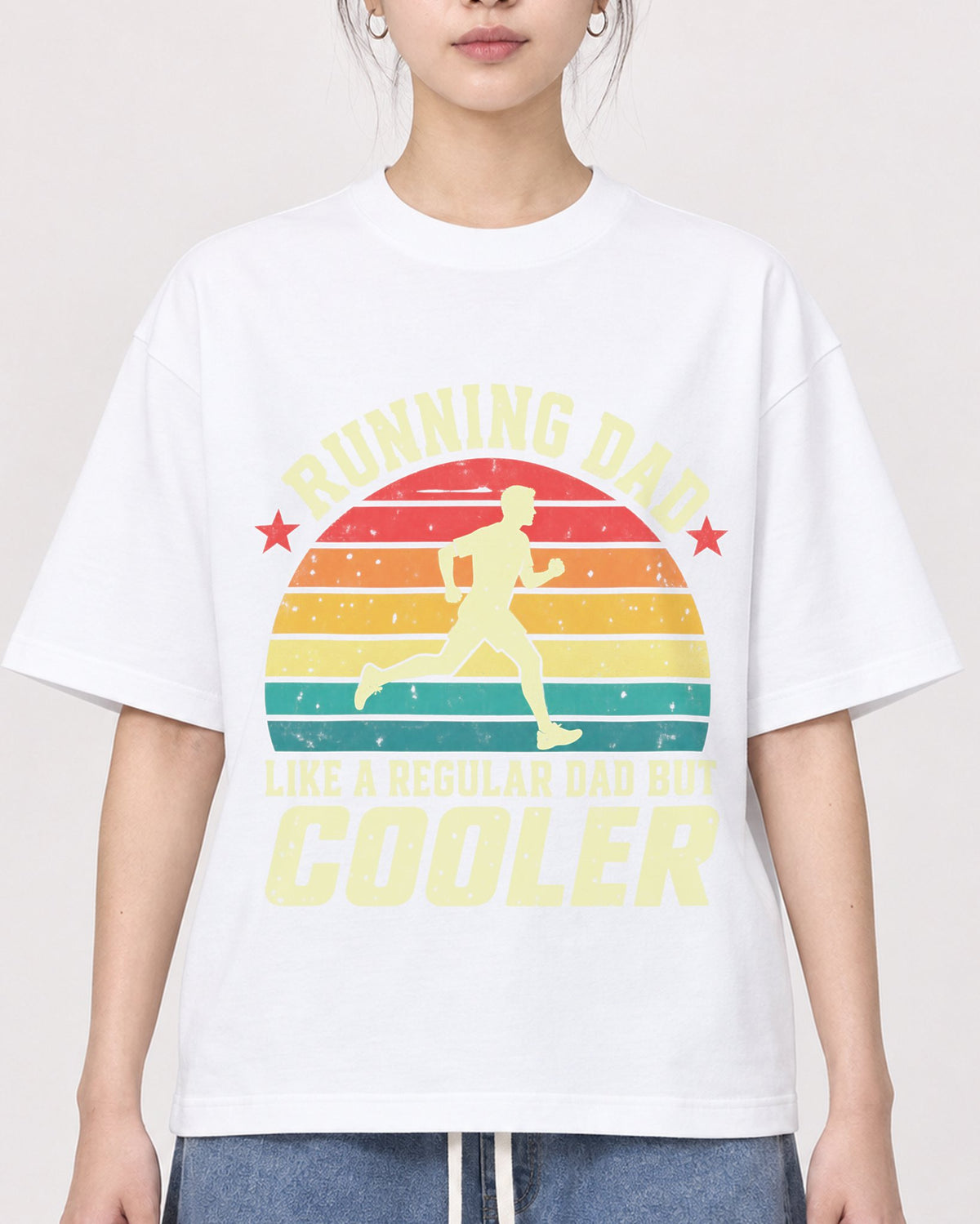 Mockup Boxy Heavyweight Tee White female close-up 41