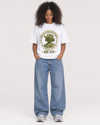 Mockup Boxy Heavyweight Tee White female full-body 05