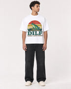 Mockup Boxy Heavyweight Tee White male full-body 10