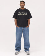 Mockup Boxy Heavyweight Tee Black male full-body 14
