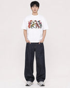 Mockup Boxy Heavyweight Tee White male full-body 01