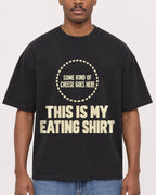 Mockup Boxy Heavyweight Tee Black male close-up 14