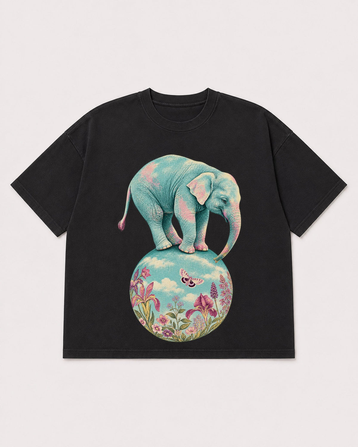 Mockup Boxy Heavyweight Tee Black product
