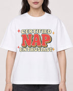 Mockup Boxy Heavyweight Tee White female close-up 03