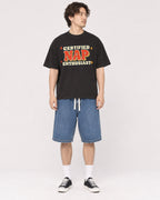 Mockup Boxy Heavyweight Tee Black male full-body 03