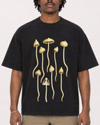 Mockup Boxy Heavyweight Tee Black male close-up 04