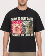 Mockup Boxy Heavyweight Tee Black male close-up 08