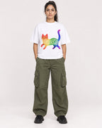 Mockup Boxy Heavyweight Tee White female full-body 47