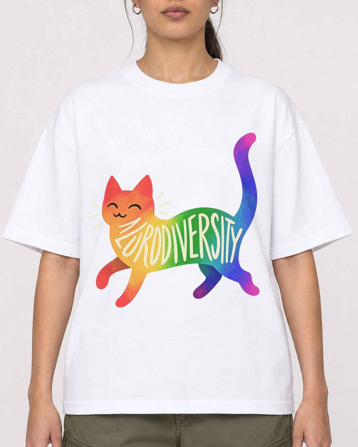 Mockup Boxy Heavyweight Tee White female close-up 47
