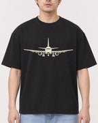 Mockup Boxy Heavyweight Tee Black male close-up 13