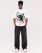 Mockup Boxy Heavyweight Tee White male full-body 15