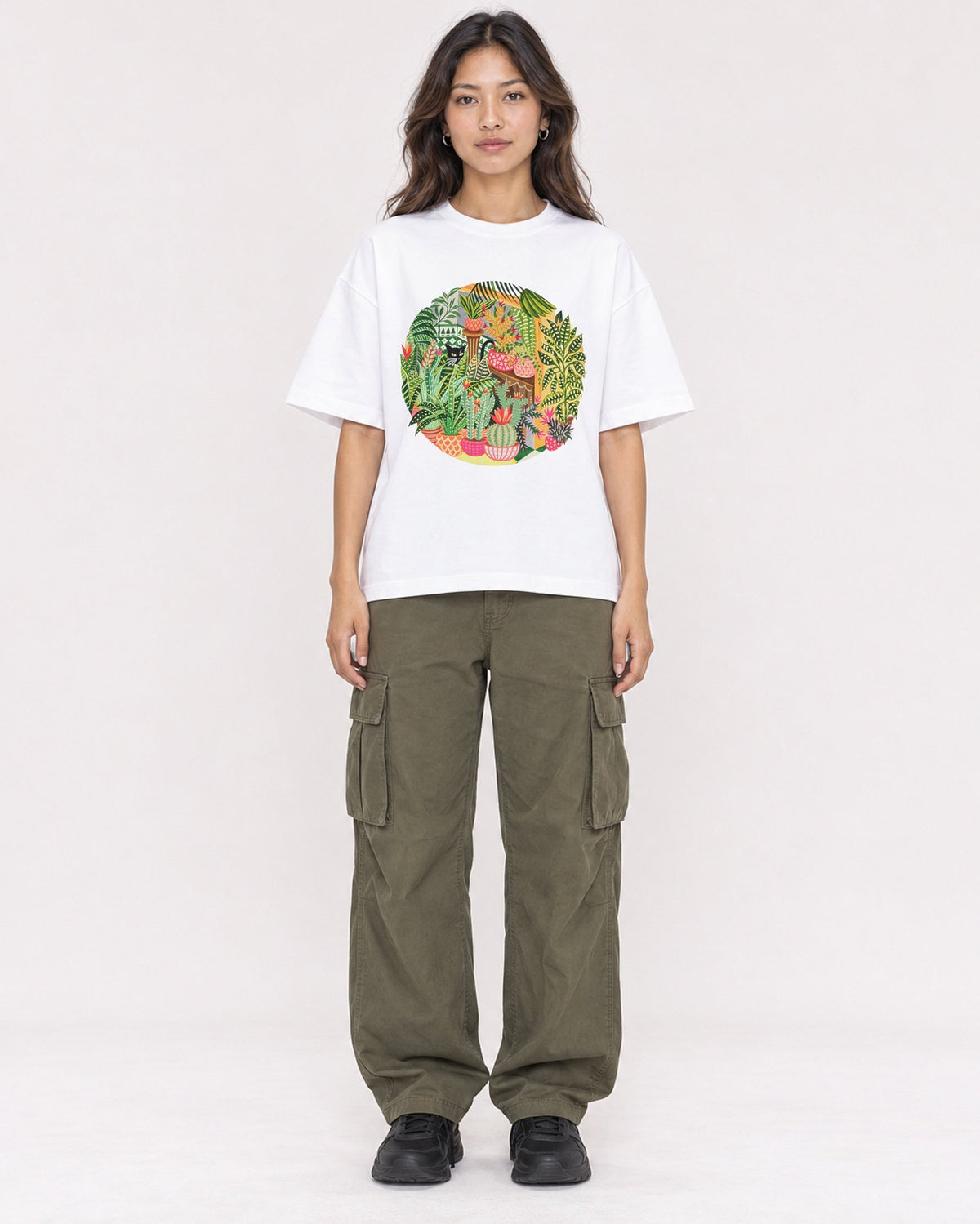 Mockup Boxy Heavyweight Tee White female full-body 02