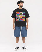 Mockup Boxy Heavyweight Tee Black male full-body 07