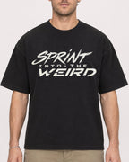 Mockup Boxy Heavyweight Tee Black male close-up 08